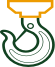 Green and yellow rigging hook icon