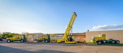 CEI Trucks and Cranes in Lot